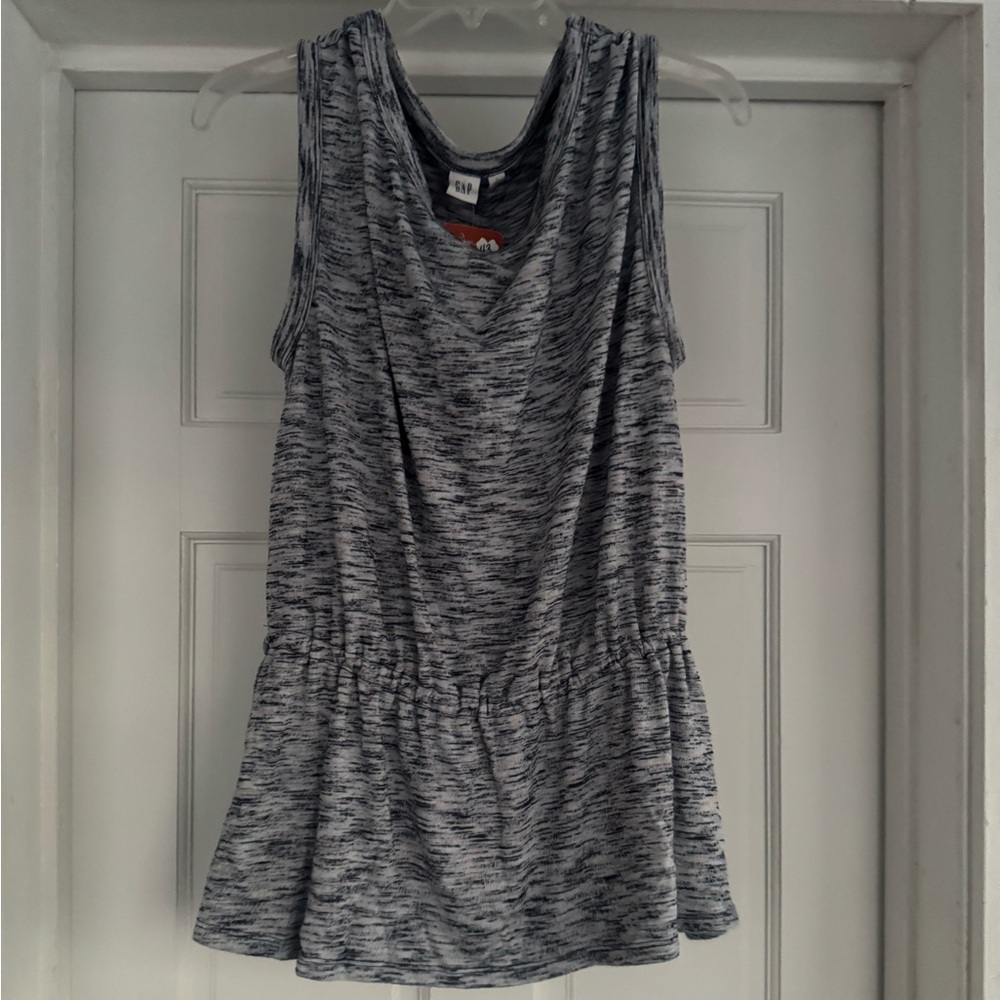 GAP Navy and White Sleeveless Tank Top